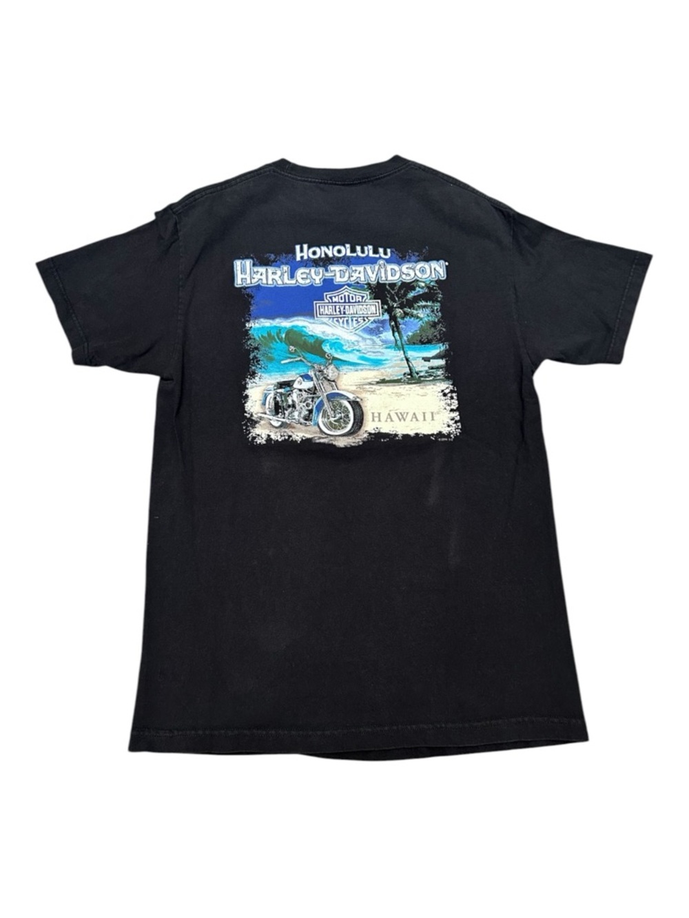 🔥🔥 Harley Davidson Honolulu Hawaii 2014 Graphic T-Shirt Size Large - EUC